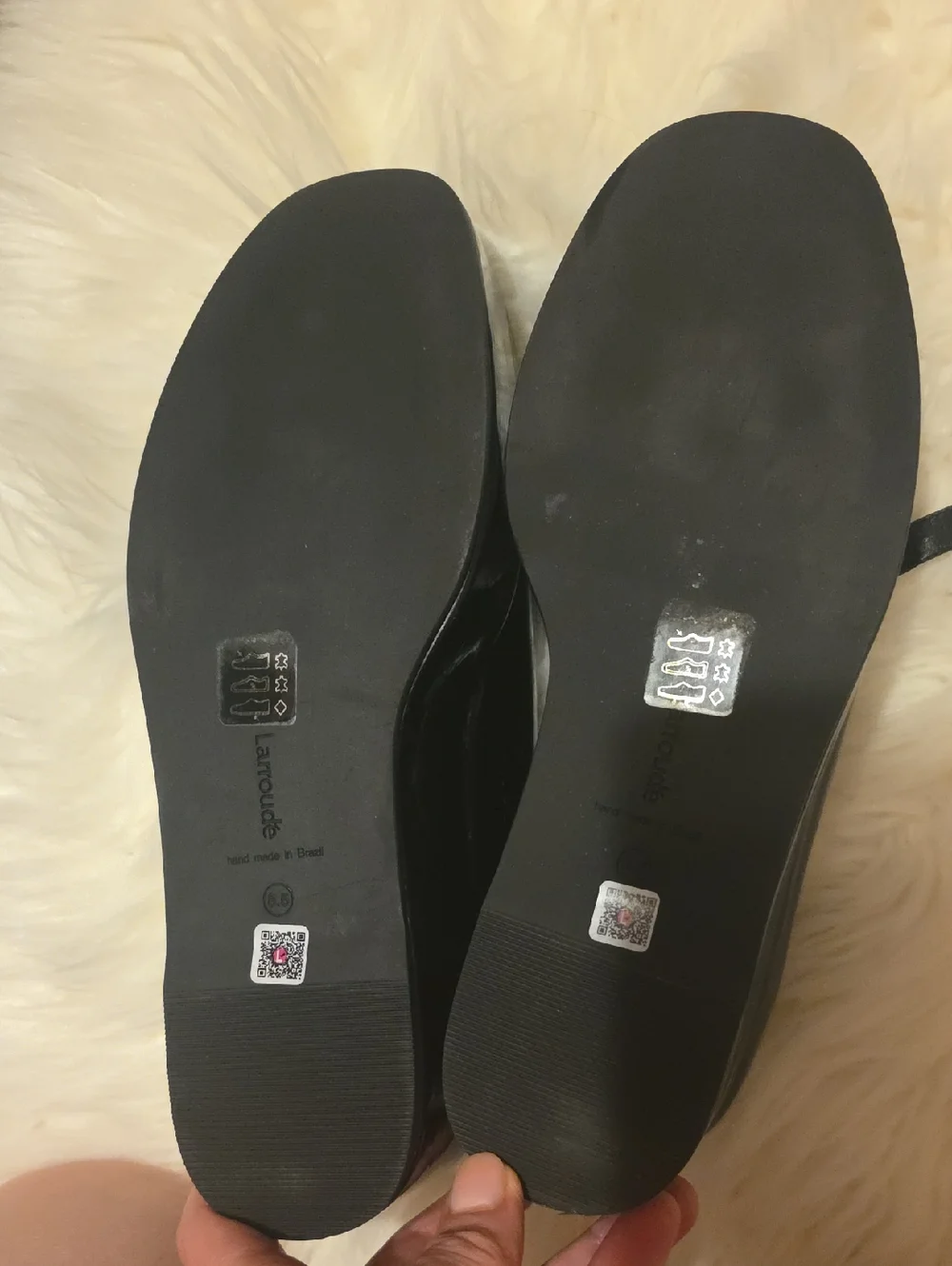 Larroude Black Patent Mary Jane Platform Shoes